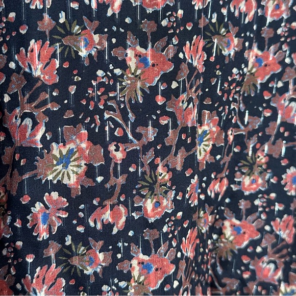 Faherty Silk Cotton Sage Wood Blouse - Stargaze Bloom  - Size Small - Picture 4 of 11